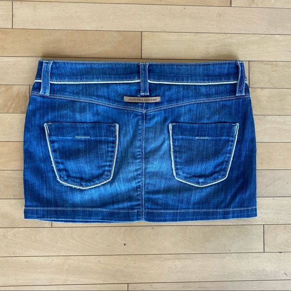 jean paul gaultier denim mini skirt | vintage - Picture 2 of 5